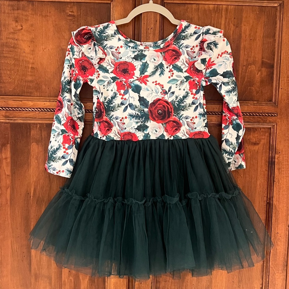 Mia Belle Girls Christmas dress | Size 7 | Like New